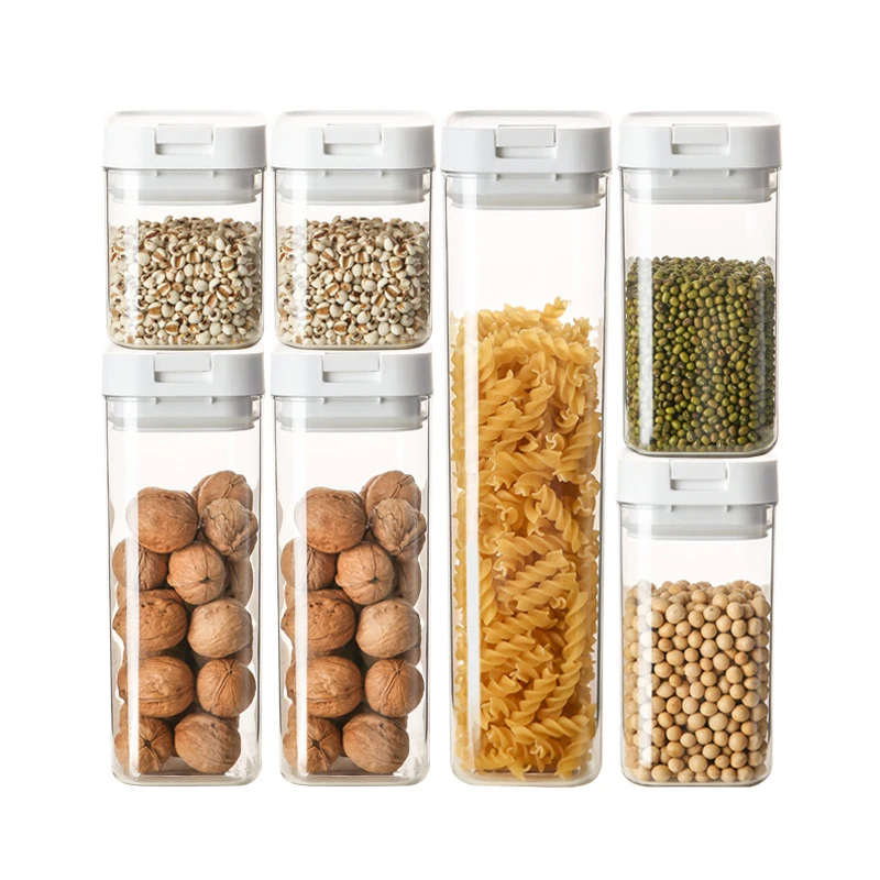 Alternative view of Pasta Storage Box Transparent Plastic Grain Seal Tank Spaghetti Storage Container Moisture-Proof Snack Jar Kitchen Food Tank