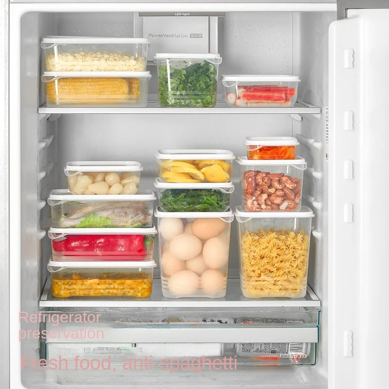 Alternative view of 5Pcs Sealed Storage Box Fresh Keep Sealed Food Containers Fridge Organizer Fruit Meat Freezing Sealing Box Kitchen Storage Case