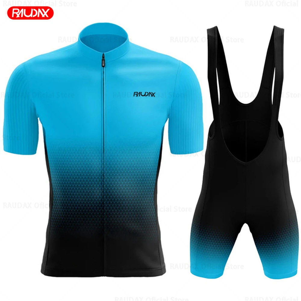 Alternative view of 2024 Raudax Sports Team Training Cycling Clothing Breathable Men Short Sleeve Mallot Ciclismo Hombre Verano Cycling Jersey Sets