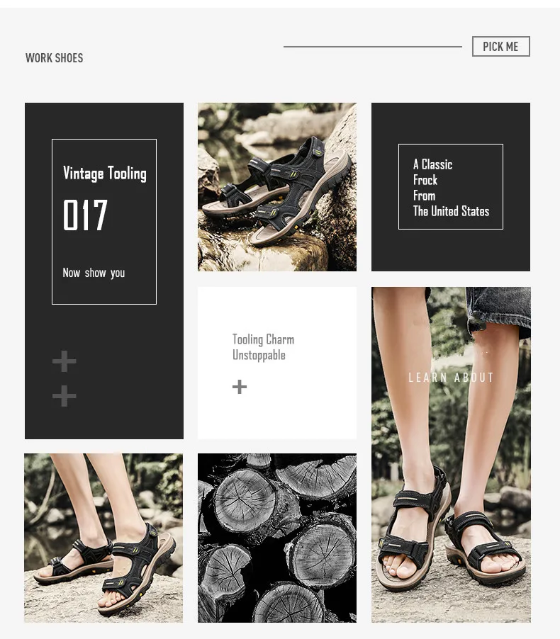 Genuine Leather Men Sandals Summer New Large Size Men Sandals Outdoor Men's Casual Shoes Fashion Sandals Slippers Big Size 38-48