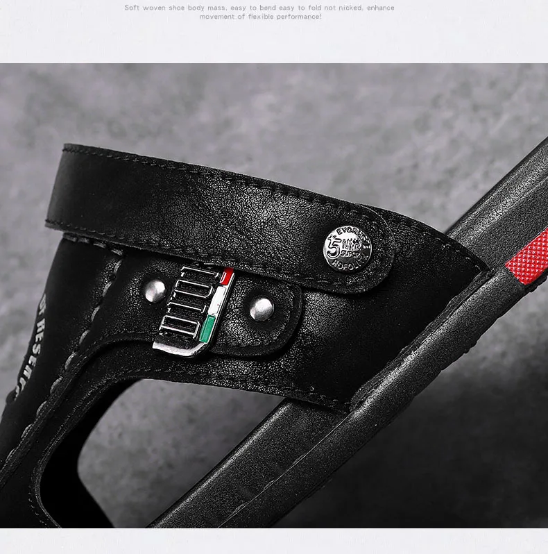 Men's Summer Genuine Leather Sandals Classic Roman Men Shoes Slippers Soft Comfortable Men Non-slip Walking Footwea Plus Size 47 Men's Summer Genuine Leather Sandals Classic Roman Men Shoes Slippers Soft Comfortable Men Non-slip Walking Footwea Plus Size 47