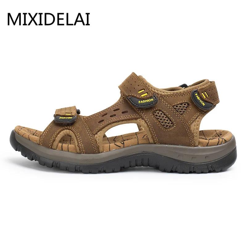 Alternative view of New Fashion Summer Leisure Men Shoes Beach Sandals High Quality Genuine Leather Sandals Soft Large Size Men's Sandals Size 38-48