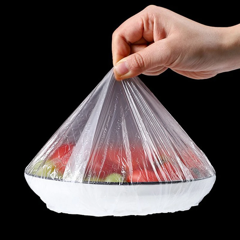 10-500pcs Disposable Food Cover Food Grade Plastic Elastic Food Lids Wrap Bags Refrigerator Fresh-keep Bag For Fruit Vegetable - Image 3