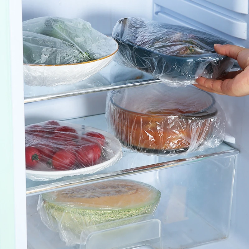 10-500pcs Disposable Food Cover Food Grade Plastic Elastic Food Lids Wrap Bags Refrigerator Fresh-keep Bag For Fruit Vegetable - Image 6