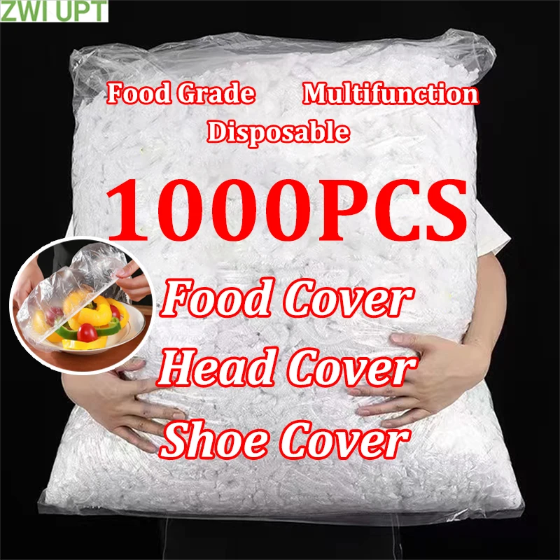 38/70/120CM Disposable Food Cover Elastic Plastic Wrap Food Grade Lids Shoe Cover Shower Headgear Bowls Caps Fresh Saver Dust