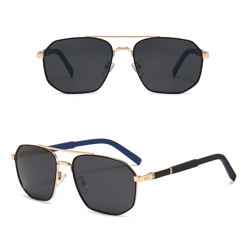 Alternative view of GCV 2021 Brand Classic Pilot Square Polarized Sunglasses Metal Frame Men's Driving Male Sun Glasses Eyewear UV Blocking Luxury
