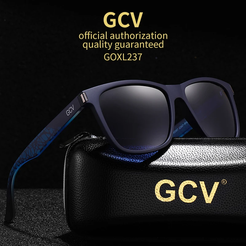 Alternative view of GCV Brand 2021 New Fashion Design Ultralight TR90  Square Frame Polarized Men Women Female Sunglasses Hawksbill Sports Tourism