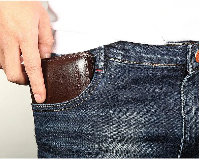 【Genuine Cowhide Leather】ManBang Brand Hot Sale Men's Wallet Luxury Original Short Tri-Fold First Layer Cowhide Purse Business 【Genuine Cowhide Leather】ManBang Brand Hot Sale Men's Wallet Luxury Original Short Tri-Fold First Layer Cowhide Purse Business