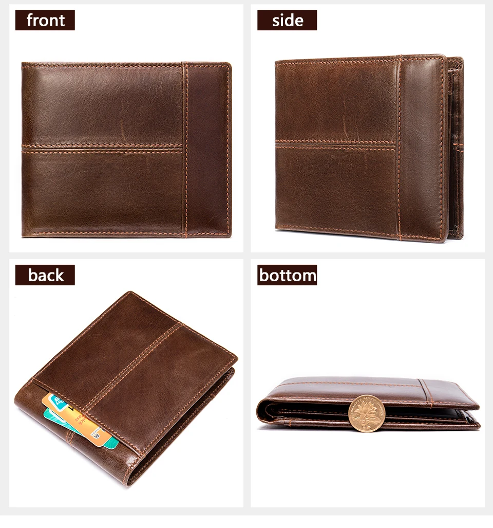 Alternative view of WESTAL Genuine Leather Wallet with Coin Purse RFID Wallet for Men Cardholder Money Bags