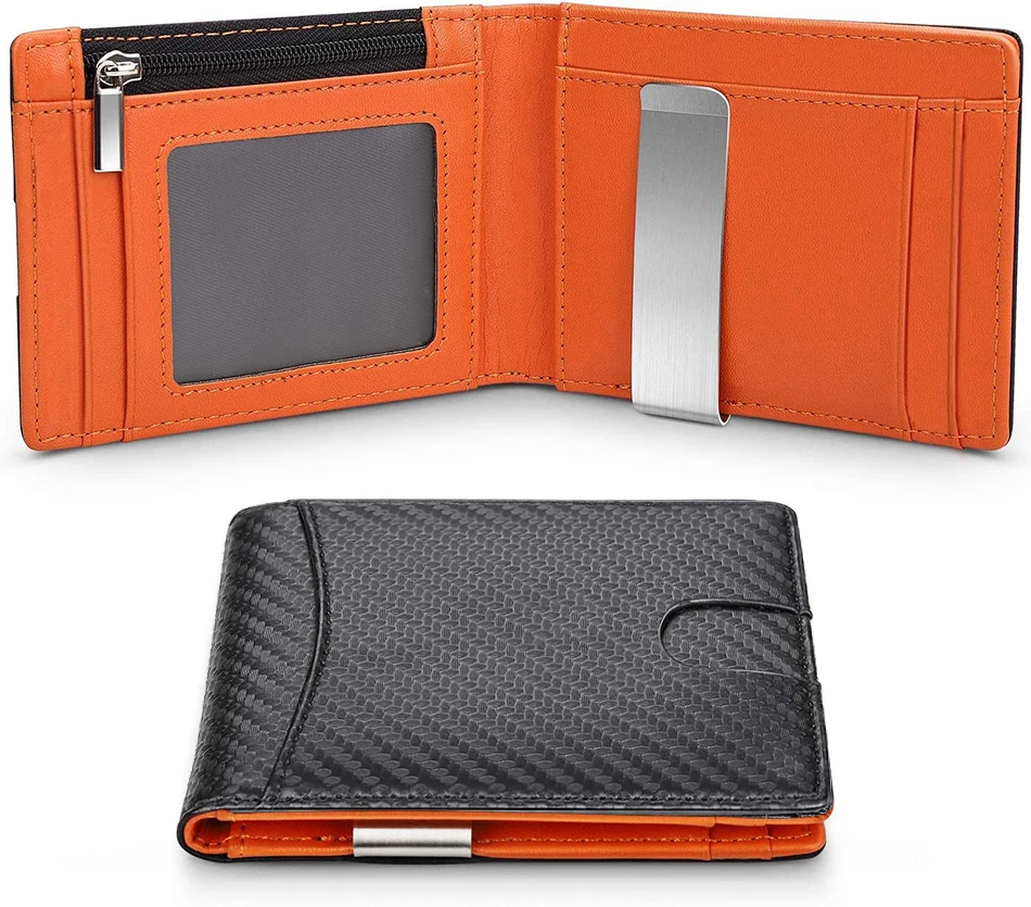 Rfid Carbon Fiber Credit Card Holder Small Smart Wallet Credit Cards for Man Metal Cardholder Case Women Minimalist Wallet Walet