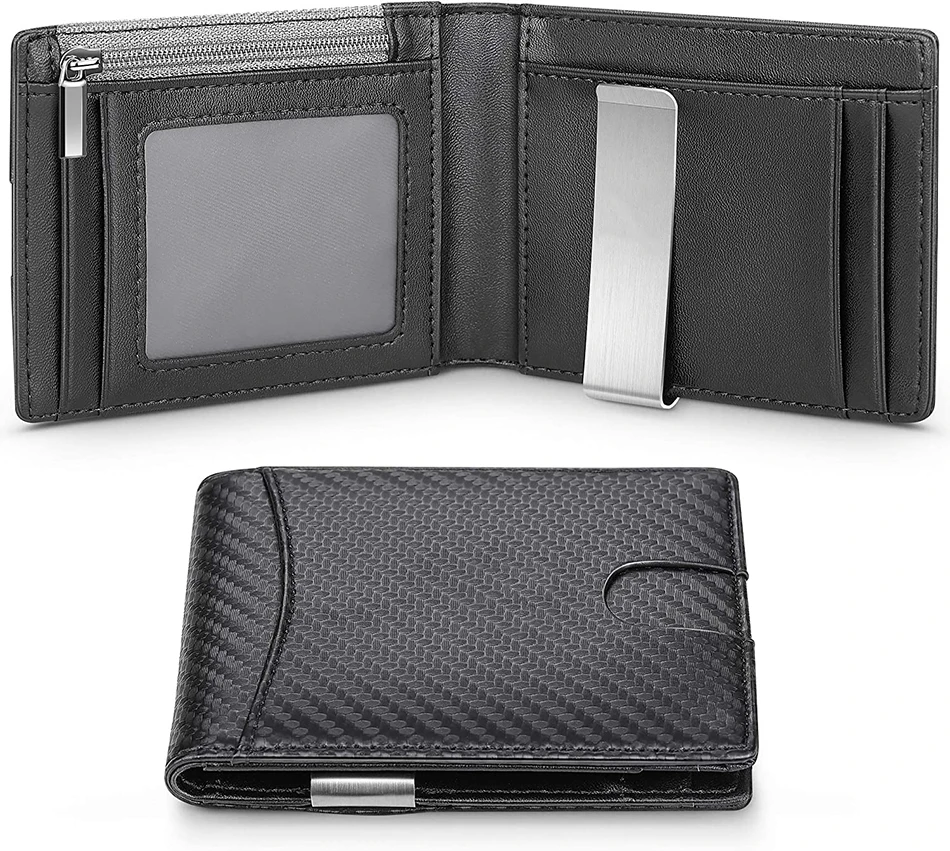 Rfid Carbon Fiber Credit Card Holder Small Smart Wallet Credit Cards for Man Metal Cardholder Case Women Minimalist Wallet Walet