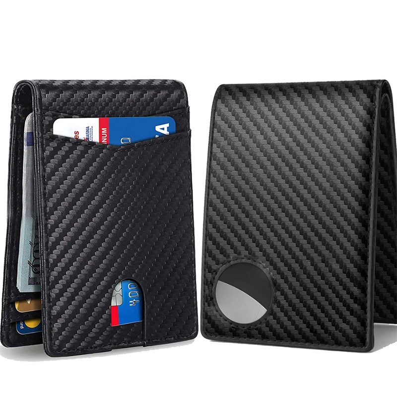 Rfid Carbon Fiber Airtag Men Wallets Credit Card Holder Wallet Purse Minimalist Wallet for Men Slim Black Wallet for Air Tag Rfid Carbon Fiber Airtag Men Wallets Credit Card Holder Wallet Purse Minimalist Wallet for Men Slim Black Wallet for Air Tag
