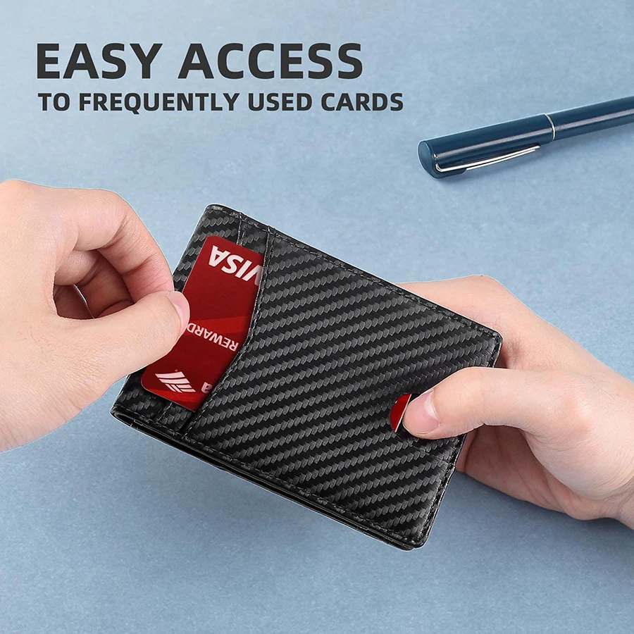 Rfid Carbon Fiber Airtag Men Wallets Credit Card Holder Wallet Purse Minimalist Wallet for Men Slim Black Wallet for Air Tag Rfid Carbon Fiber Airtag Men Wallets Credit Card Holder Wallet Purse Minimalist Wallet for Men Slim Black Wallet for Air Tag