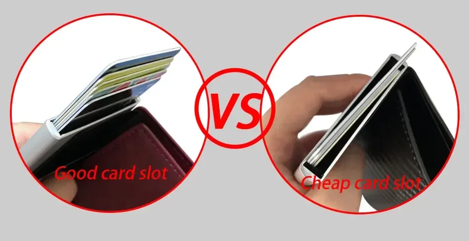 Carbon Fiber Credit Card Holder Men Wallet RFID PU Leather Metal Hasp Wallet Male Purse Minimalist Wolet Gifts for Men Carteiras
