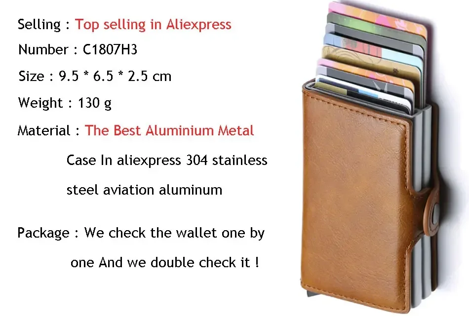 Carbon Fiber Credit Card Holder Men Wallet RFID PU Leather Metal Hasp Wallet Male Purse Minimalist Wolet Gifts for Men Carteiras