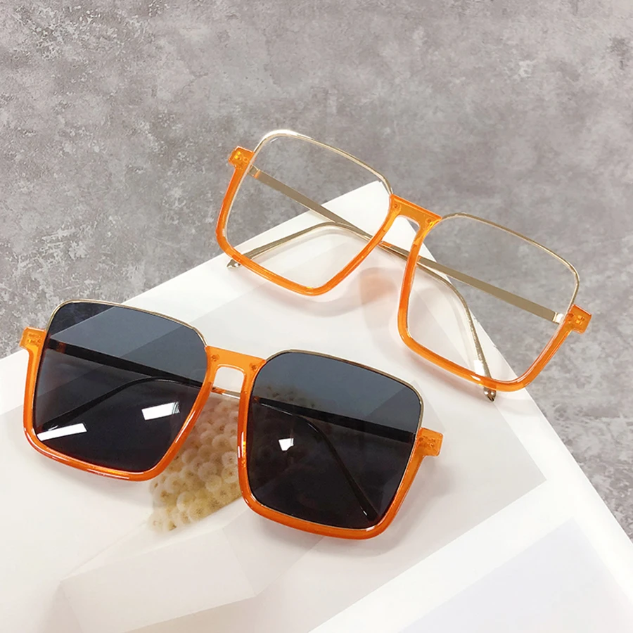 Alternative view of Sunglasses Women 2024 Drive Travel Big Square Frame Luxury Brand Design Gradient Colors Vintage Sun Glasses Ladies Men Unisex