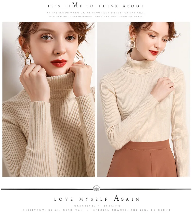 Heliar Women Fall Turtleneck Sweater Knitted Soft Pullovers Cashmere Jumpers Basic Soft Sweaters For Women 2024 Autumn Winter Heliar Women Fall Turtleneck Sweater Knitted Soft Pullovers Cashmere Jumpers Basic Soft Sweaters For Women 2024 Autumn Winter