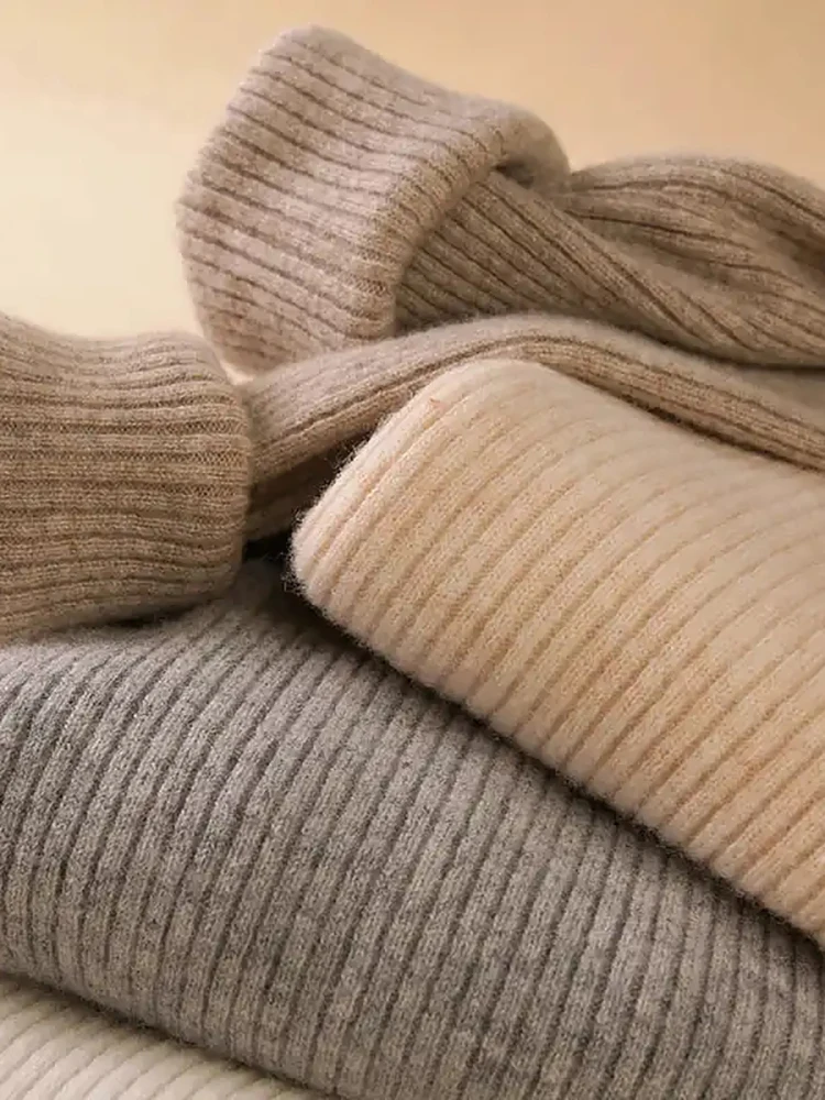 Heliar Women Fall Turtleneck Sweater Knitted Soft Pullovers Cashmere Jumpers Basic Soft Sweaters For Women 2024 Autumn Winter - Image 6