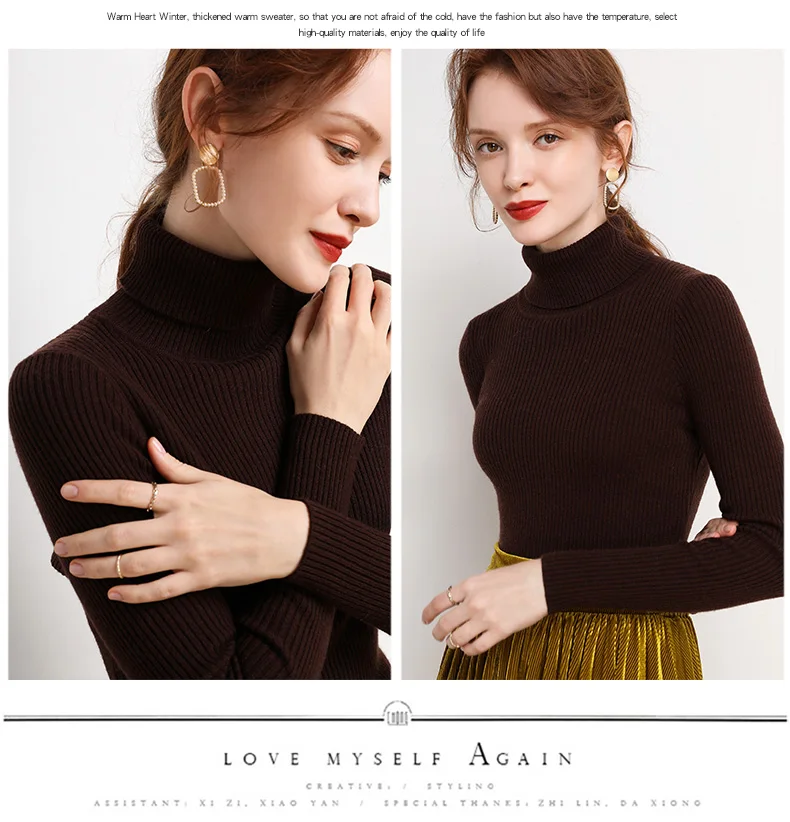 Heliar Women Fall Turtleneck Sweater Knitted Soft Pullovers Cashmere Jumpers Basic Soft Sweaters For Women 2024 Autumn Winter Heliar Women Fall Turtleneck Sweater Knitted Soft Pullovers Cashmere Jumpers Basic Soft Sweaters For Women 2024 Autumn Winter