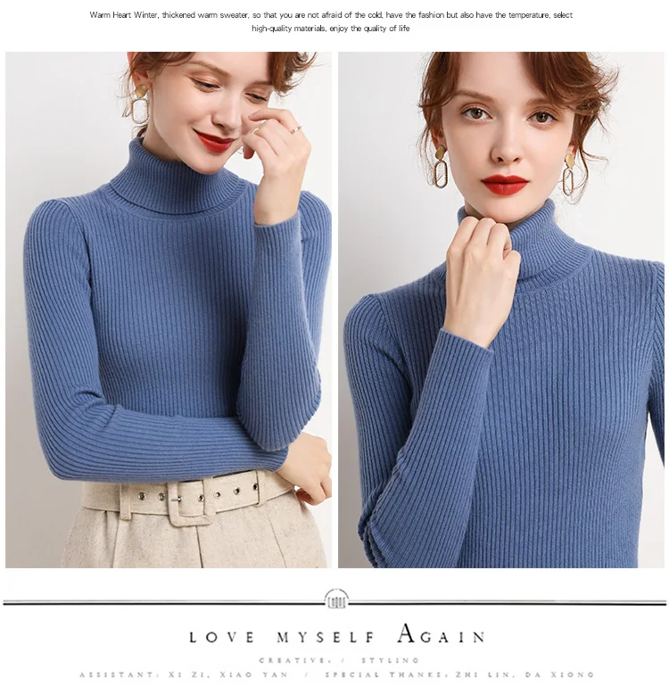 Heliar Women Fall Turtleneck Sweater Knitted Soft Pullovers Cashmere Jumpers Basic Soft Sweaters For Women 2024 Autumn Winter Heliar Women Fall Turtleneck Sweater Knitted Soft Pullovers Cashmere Jumpers Basic Soft Sweaters For Women 2024 Autumn Winter