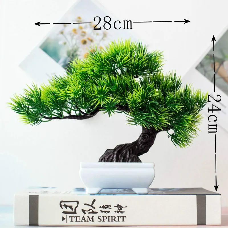 Alternative view of New Green Artificial Plants Bonsai Small Tree Grass Flower Potted Bonsai  Halloween Wedding Christmas Party Home office decor