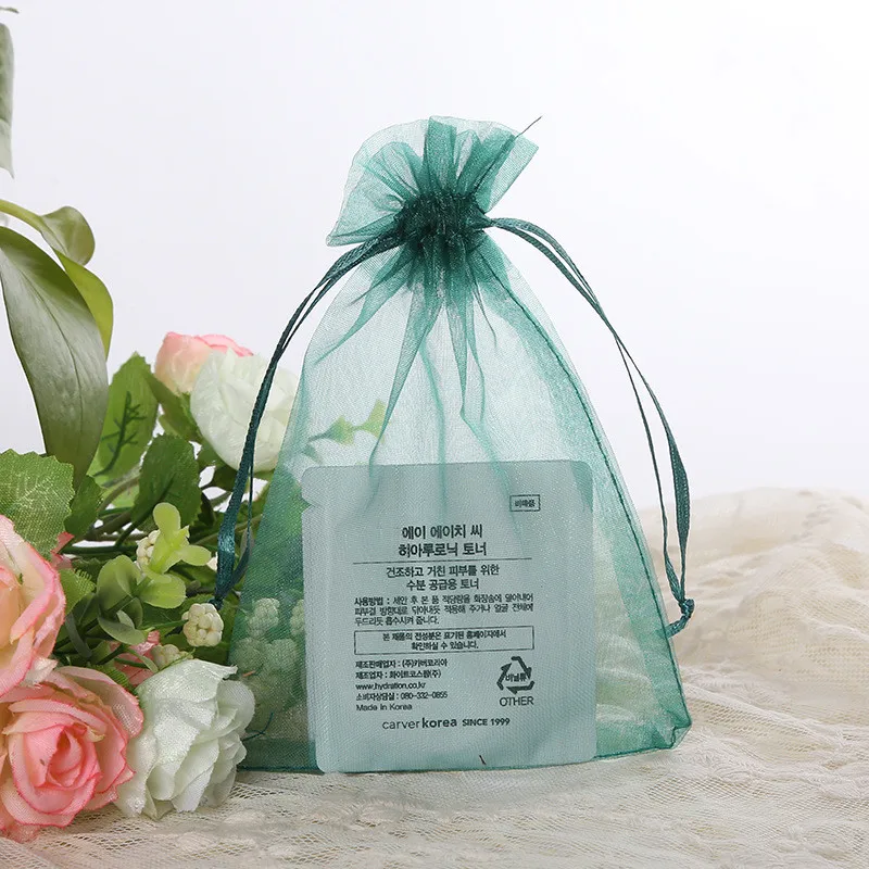 Alternative view of 10/50pcs 7x9 9x12 10x15 Organza Bag Drawstring Packaging Bags Gift Wedding Party Decoration Jewelry Packaging Pouches 50%