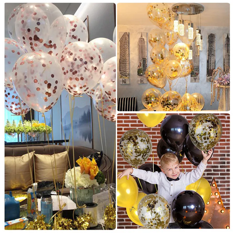 10Pcs/lot 12inch Metallic Colors Latex Balloons Confetti Air Balloons Inflatable Ball For Birthday Wedding Party Baloon Supplies