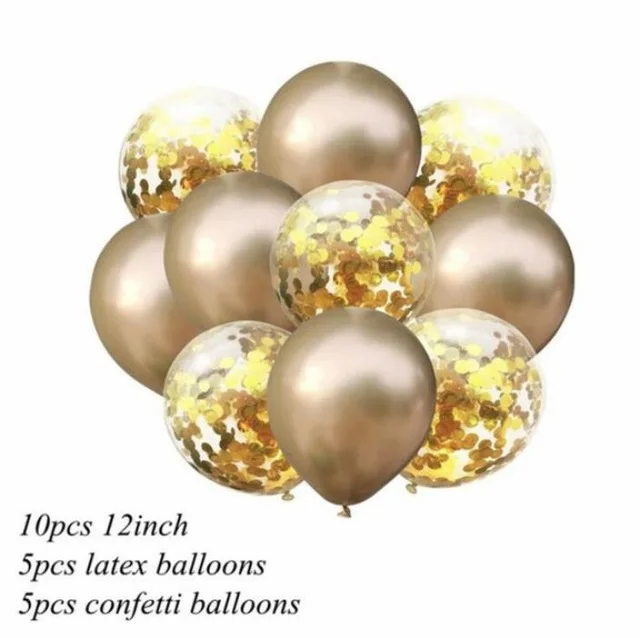 10Pcs/lot 12inch Metallic Colors Latex Balloons Confetti Air Balloons Inflatable Ball For Birthday Wedding Party Baloon Supplies