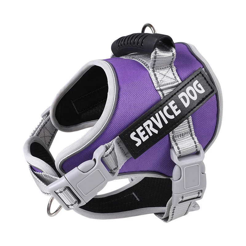 Alternative view of Personalized Name Dog Harness Service Dog Adjustable Labrador Dog Harness Reflective For Large Dogs Dog Walking Accessories