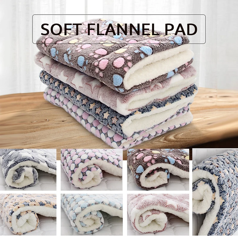 Alternative view of Soft Fluffy Pet Dog Blanket Cute Star Printing Pet Mat Warm Breathable Skin Friendly Cats And Dogs Bed Blanket Pet Supplies