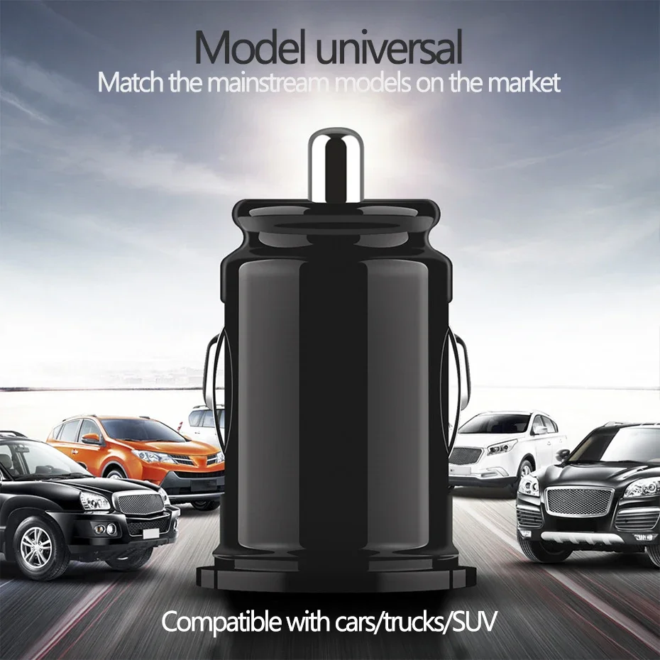 Mini Car Charger 2.4A Dual USB Fast Charging Universal Mobile Phone in Car Charge Tablet GPS For iPhone Xiaomi Samsung Huawei