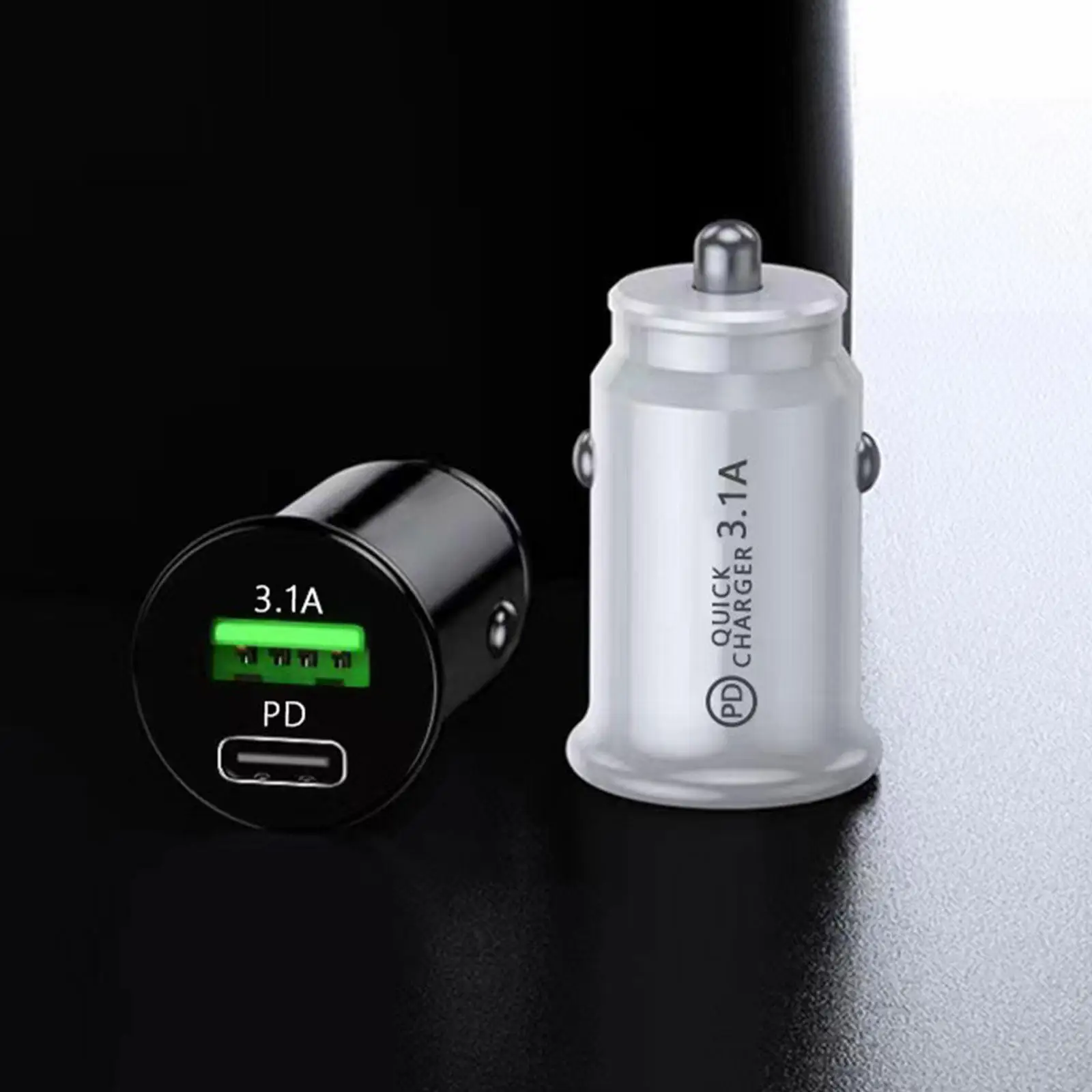 QC3.0 Car Charger Fast Charging White Black Car Lighter Slot PD 20W USB Type C Charge For 12V 24V Car Truck Boat RV Motorcycle QC3.0 Car Charger Fast Charging White Black Car Lighter Slot PD 20W USB Type C Charge For 12V 24V Car Truck Boat RV Motorcycle