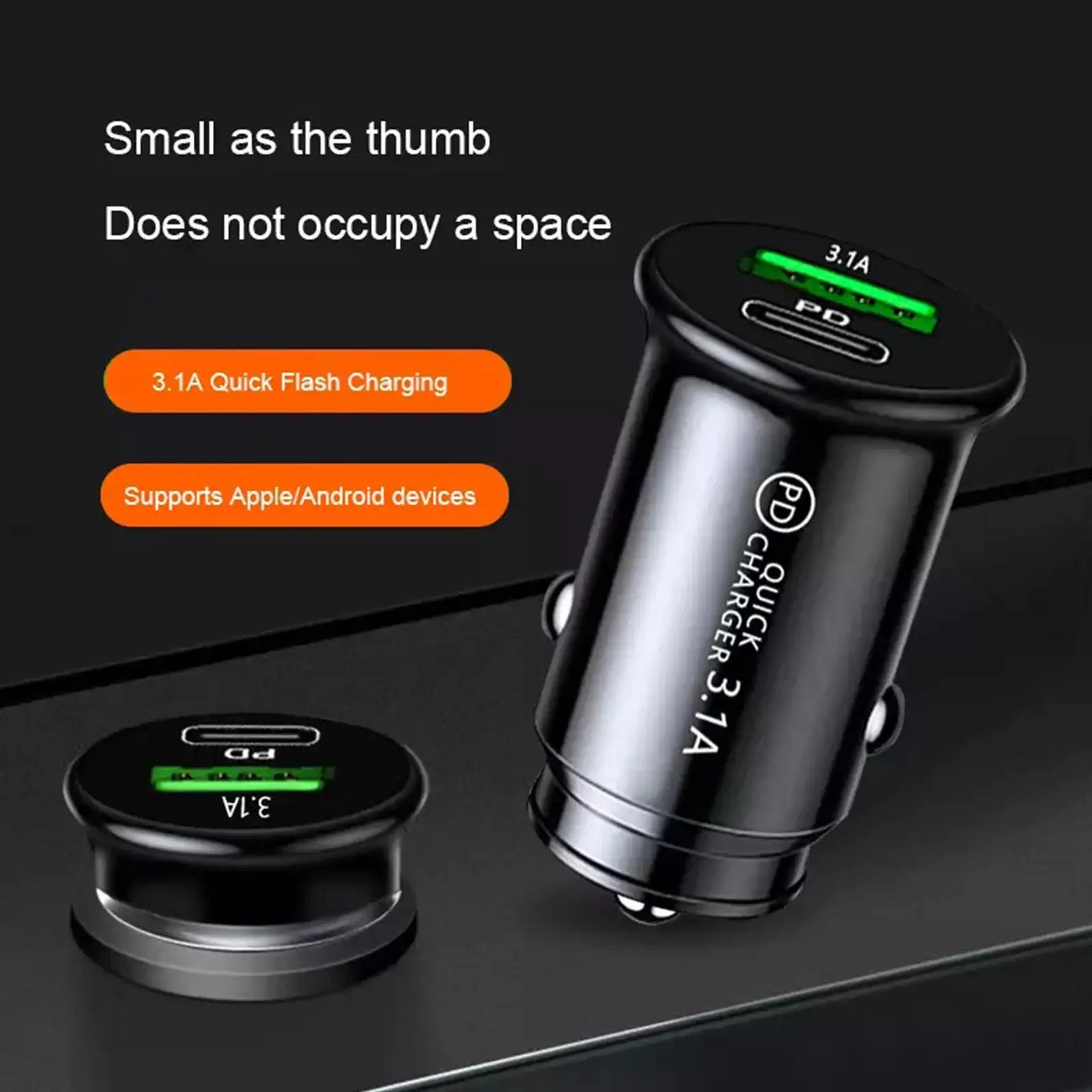 QC3.0 Car Charger Fast Charging White Black Car Lighter Slot PD 20W USB Type C Charge For 12V 24V Car Truck Boat RV Motorcycle QC3.0 Car Charger Fast Charging White Black Car Lighter Slot PD 20W USB Type C Charge For 12V 24V Car Truck Boat RV Motorcycle