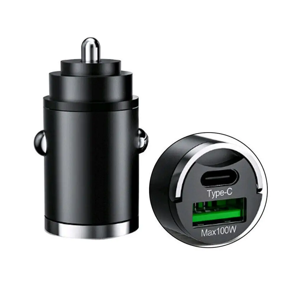 Alternative view of Car Charger QC3.0 Quick Charge Mini Shaped Car Lighter Slot PD 20W USB Type C Mobile Phone Charger