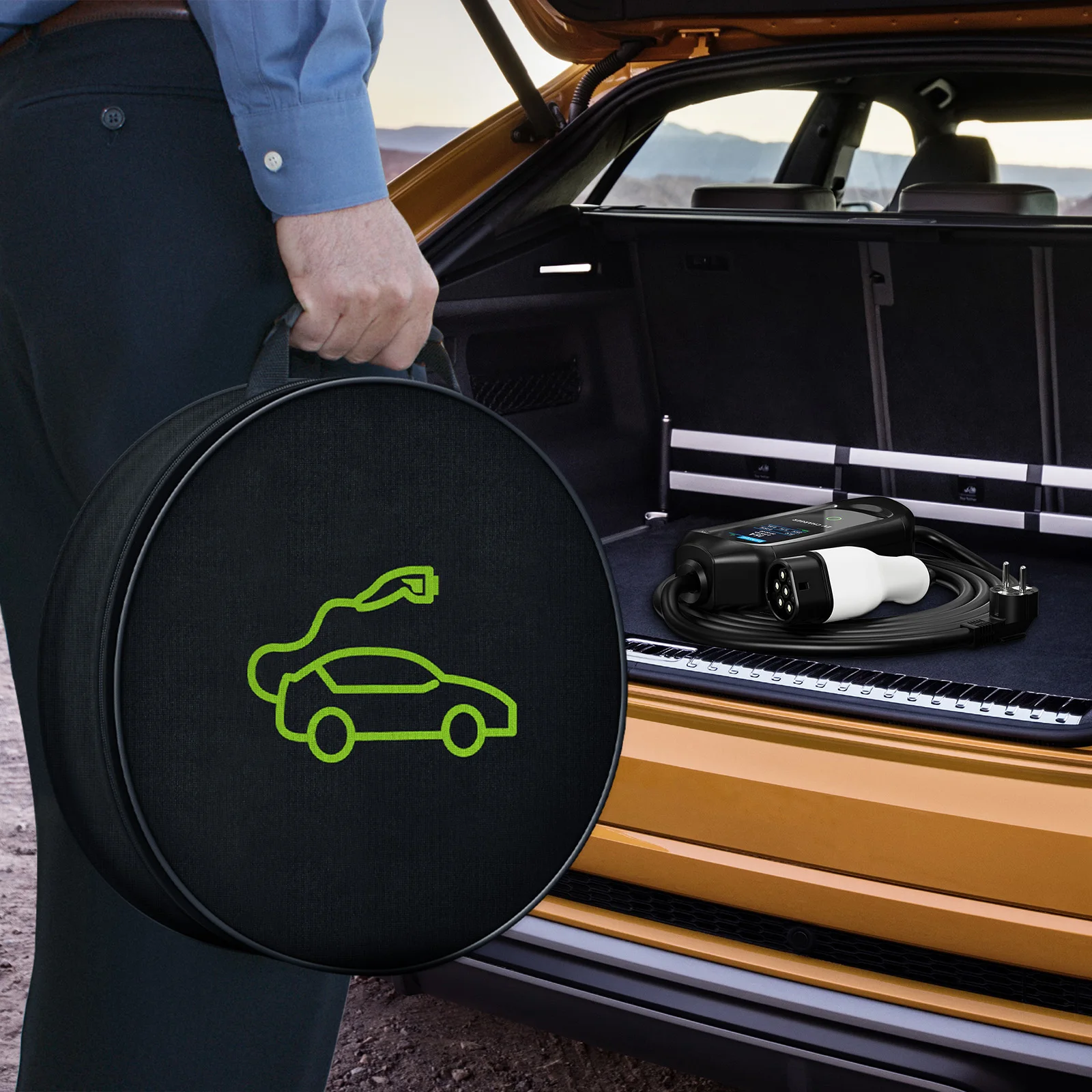 AFEEV Portable EV Charger Type2 IEC62196-2 EVSE Fast Charging Cable Type1 SAE J1772 Wallbox WiFi APP Bluetooth Wireless Control AFEEV Portable EV Charger Type2 IEC62196-2 EVSE Fast Charging Cable Type1 SAE J1772 Wallbox WiFi APP Bluetooth Wireless Control