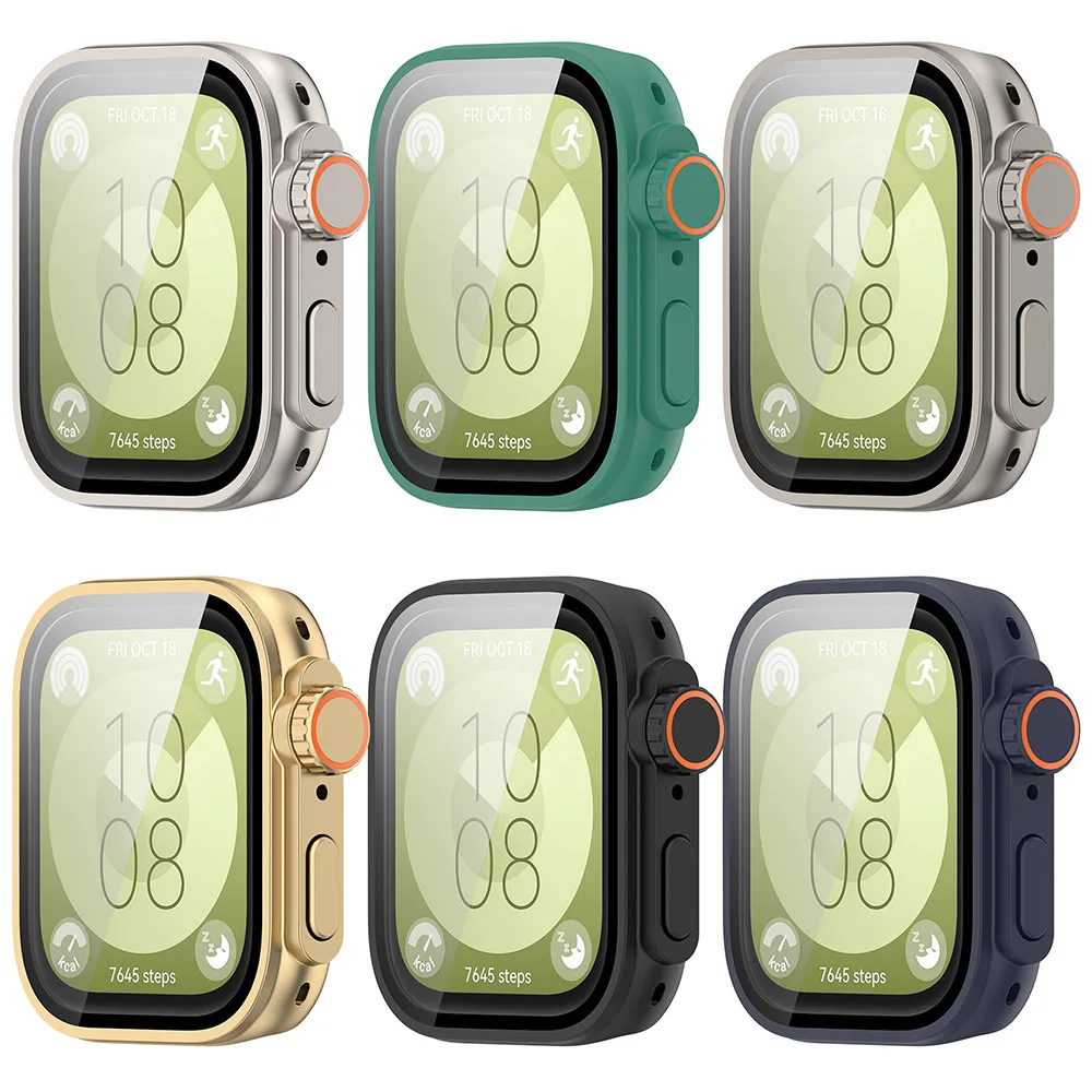 Alternative view of Change to Ultra PC Case+Glass For Huawei Watch Fit 3 Smart Watch Screen Protector for Huawei Fit 3 Upgrade to Ultra2 Accessories