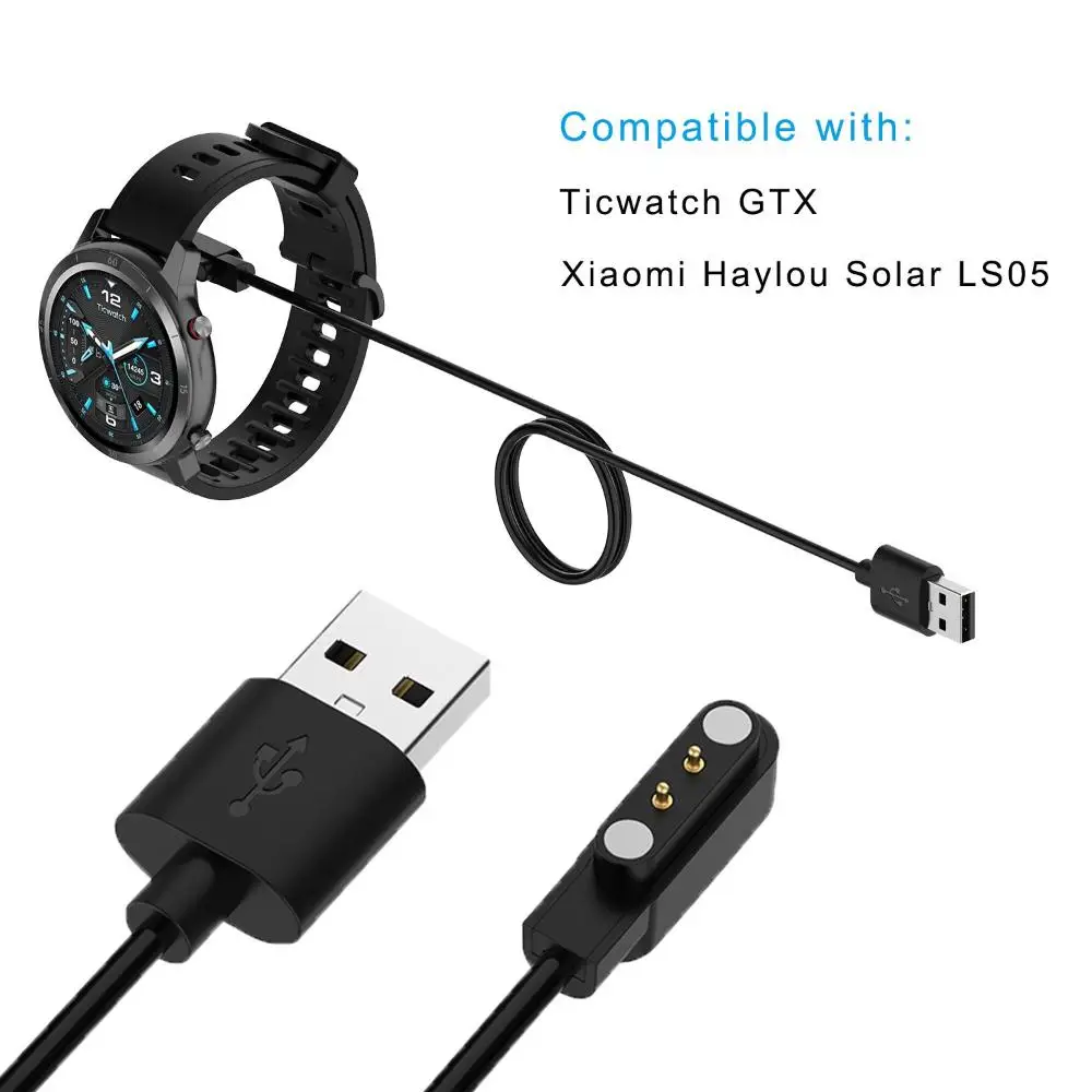 100cm Smartwatch USB Charging Cable Charger Holder Smart Watch Dock Cord Wire Charger Adapter for Xiaomi Haylou Solar LS05 100cm Smartwatch USB Charging Cable Charger Holder Smart Watch Dock Cord Wire Charger Adapter for Xiaomi Haylou Solar LS05