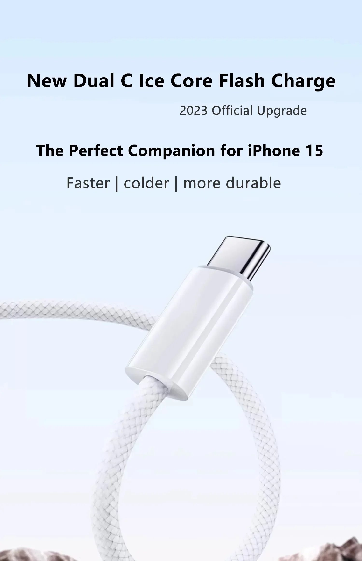 Original PD 60W USB C Fast Charger Cable For Apple iPhone 15 Pro Max 15 Pro 15 Puls USB-C Weaving Charging Data Line Accessories