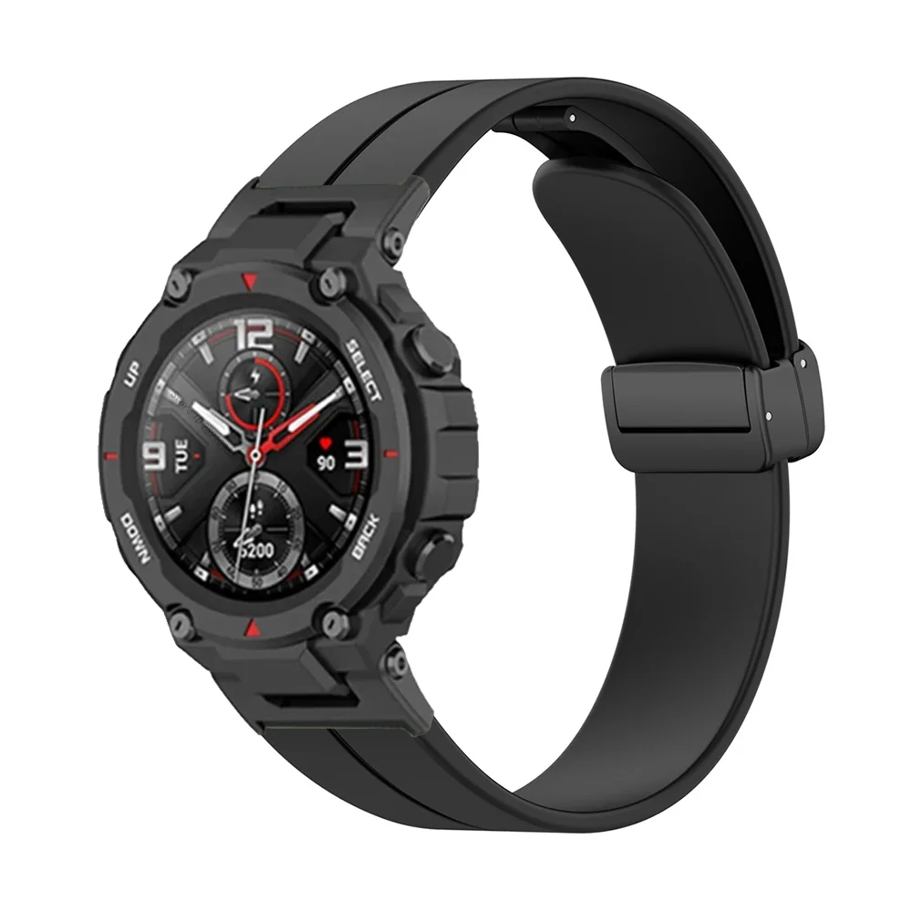 Alternative view of Magnetic Silicone Strap For Amazfit T-Rex/ T-Rex Pro Smart Watch Bracelet Accessories For Huami Amazfit T-Rex 2 Replacement Band