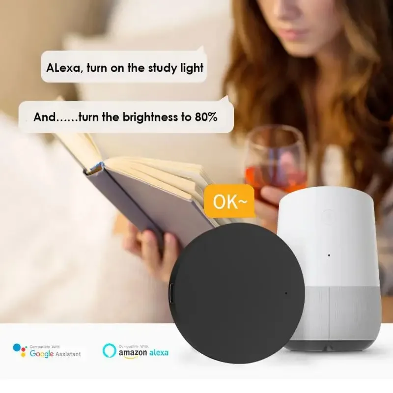 Alternative view of Tuya WiFi IR Remote Control Smart Universal Infrared Smart Home Control for TV DVD AUD AC Works with Alexa Google Home Alexa