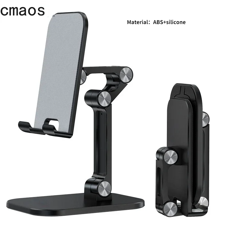 Alternative view of Three Sections Foldable Desk Mobile Phone Holder For iPhone iPad Tablet Flexible Table Desktop Adjustable Cell Smartphone Stand