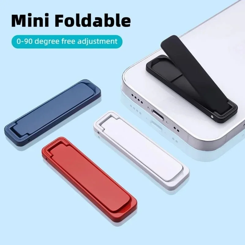 Alternative view of Ultra Thin Mini Metal Folding Mobile Phone Holder Stand Alloy Invisible Portable Phone Kickstand Bracket Desktop Phone Holder