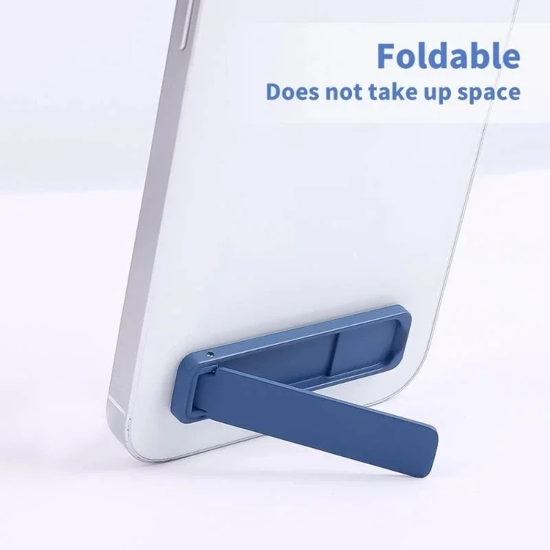 Ultra Thin Mini Metal Folding Mobile Phone Holder Stand Alloy Invisible Portable Phone Kickstand Bracket Desktop Phone Holder - Image 5