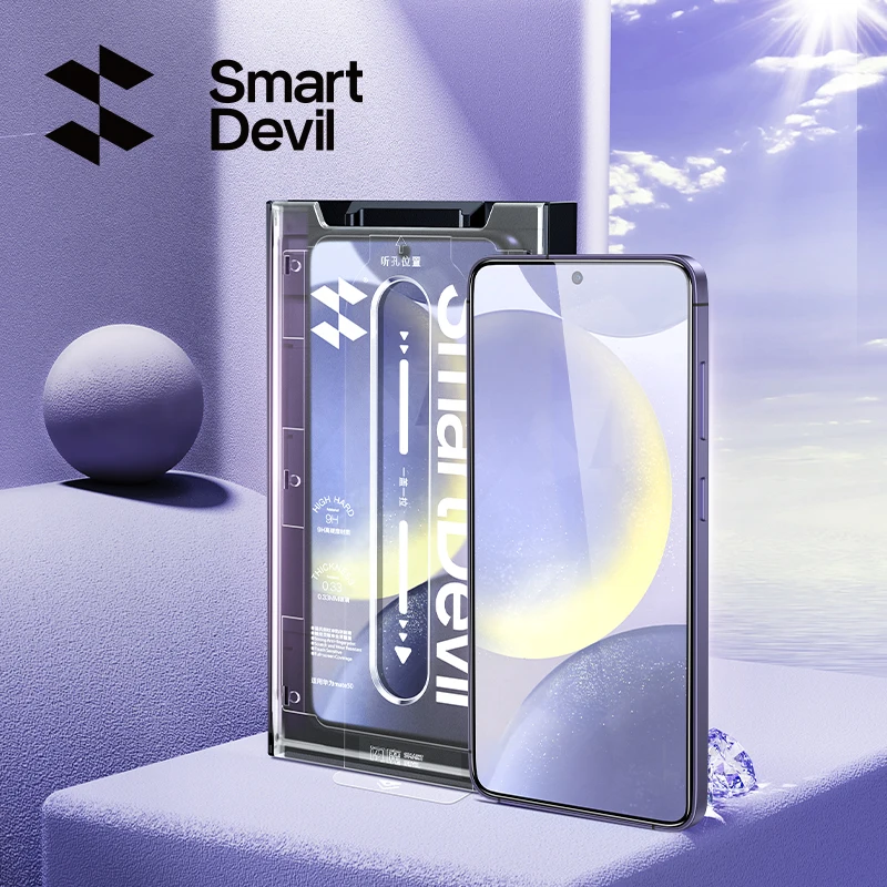 SmartDevil Microcrystalline Screen Protector For Samsung Galaxy S24 Dust-free Cabin S24+ Full Coverage Dust-proof Film
