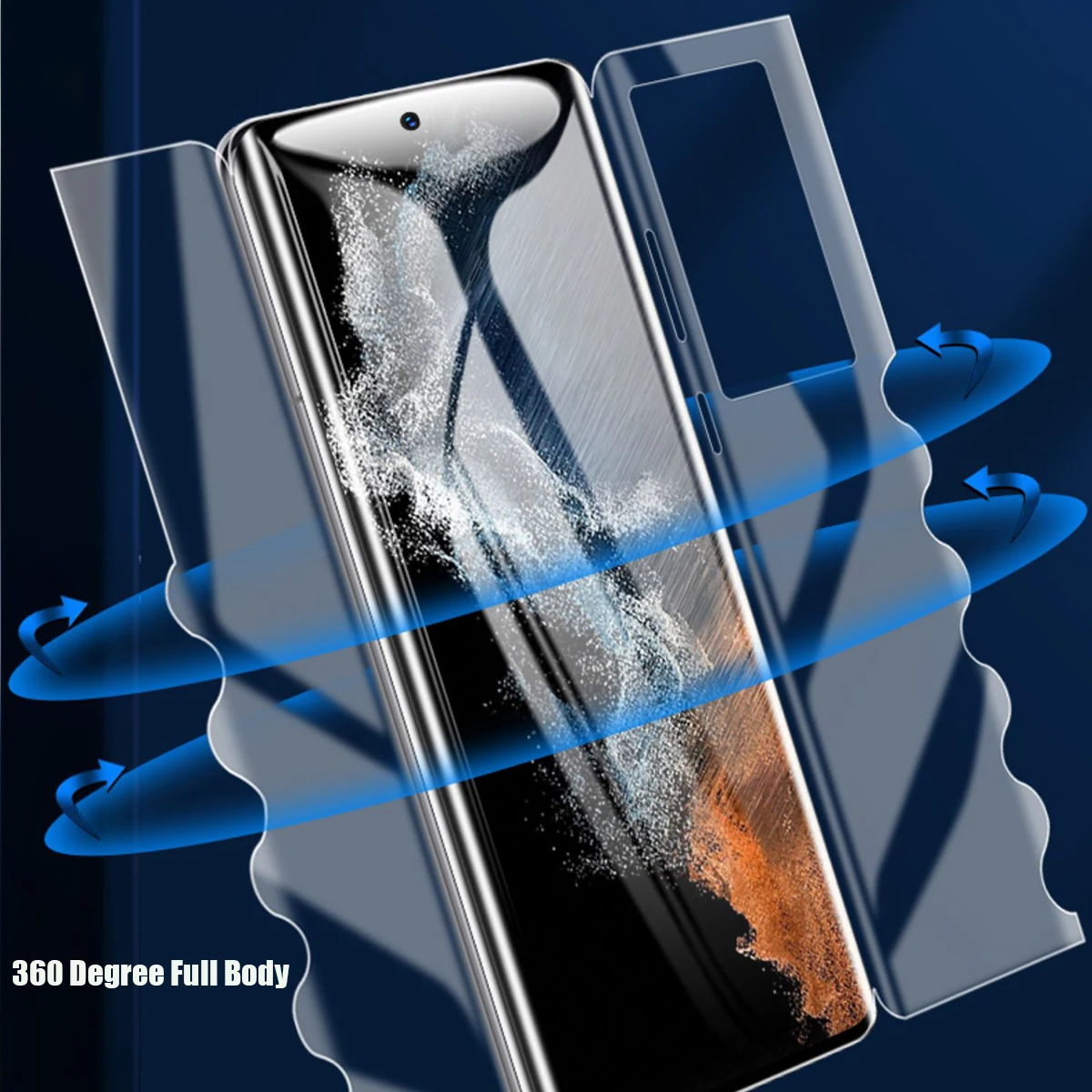 Alternative view of 2pcs 360° Full Body Cover Screen Protector For Samsung Galaxy S21 S22 S23 Ultra S23U S22U S20 Note 20 10 plus Soft Hydrogel Film
