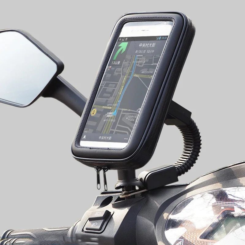 Bicycle Motorcycle Phone Holder Waterproof Bike Phone Case Bag for iPhone Samsung 6.3" Mobile PhoneStand Support Scooter Cover