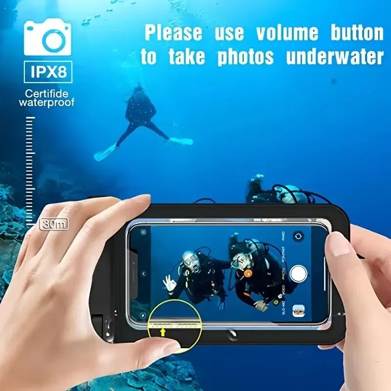 Alternative view of Floating Airbag Waterproof Swim Bag Phone Case For iPhone 11 12 13 14 Pro Max Samsung S23 S22 Xiaomi 13 Huawei P30 20 Lite Cover