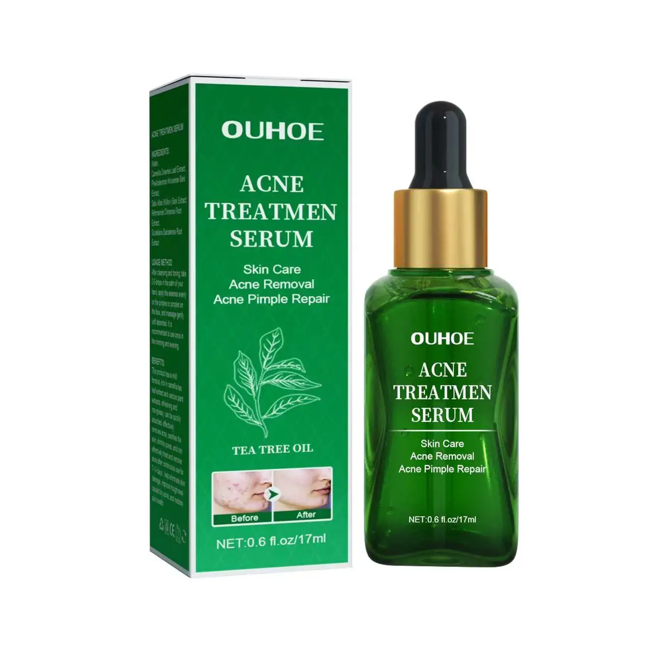 Acne Treatment Facial Serum Pore Shrinking Skin Care Against Face Acne Pimple Spots Remover Cleaning Shrink pores Tea Tree Serum Acne Treatment Facial Serum Pore Shrinking Skin Care Against Face Acne Pimple Spots Remover Cleaning Shrink pores Tea Tree Serum