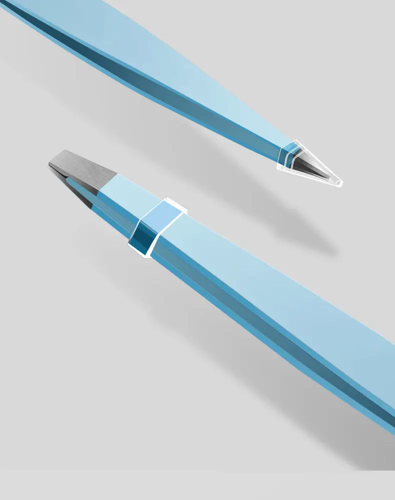 Ouriner Eyebrow Tweezer Colorful Hair Beauty Fine Hairs Puller Stainless Steel Slanted Eye Brow Clips Removal Makeup Tools