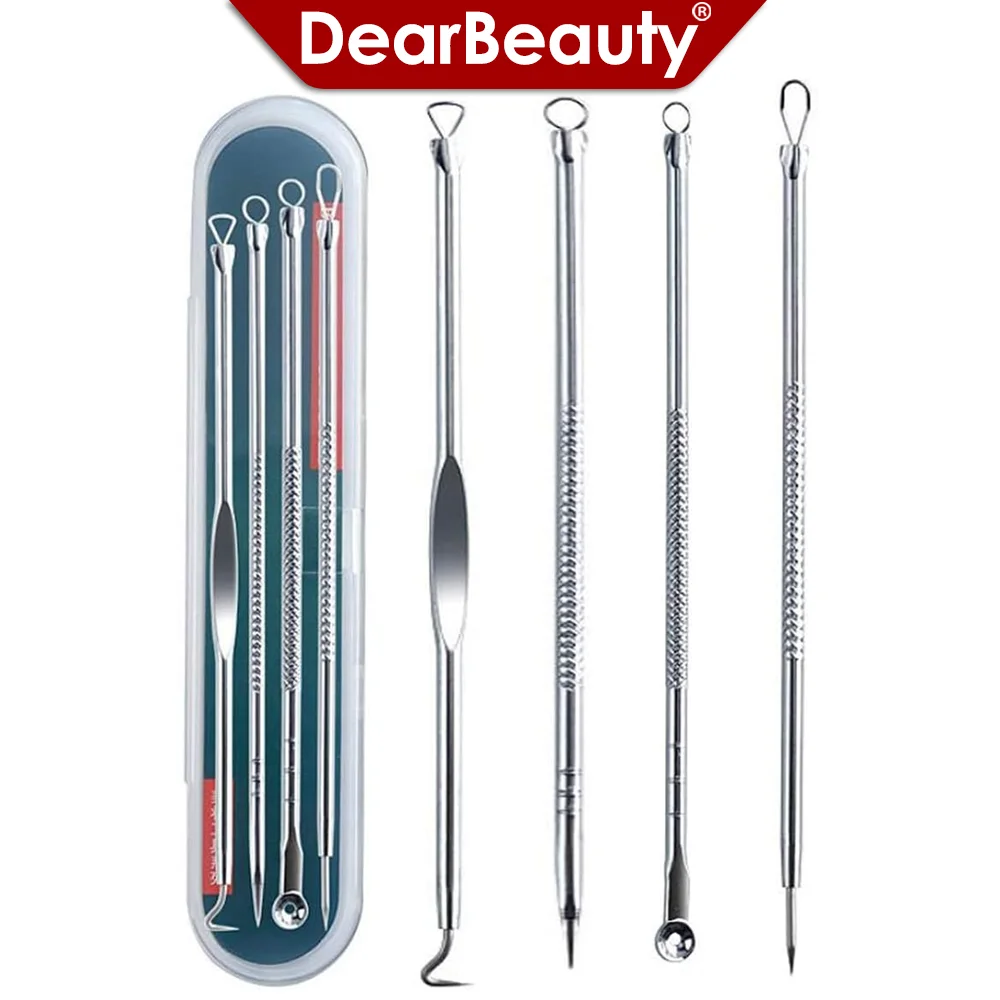 4Pcs/set Acne Blackhead Remover Comedone Black Spot Pimple Blemish Remover Skin Care Women Beauty Acne Treatment Pore Cleanser